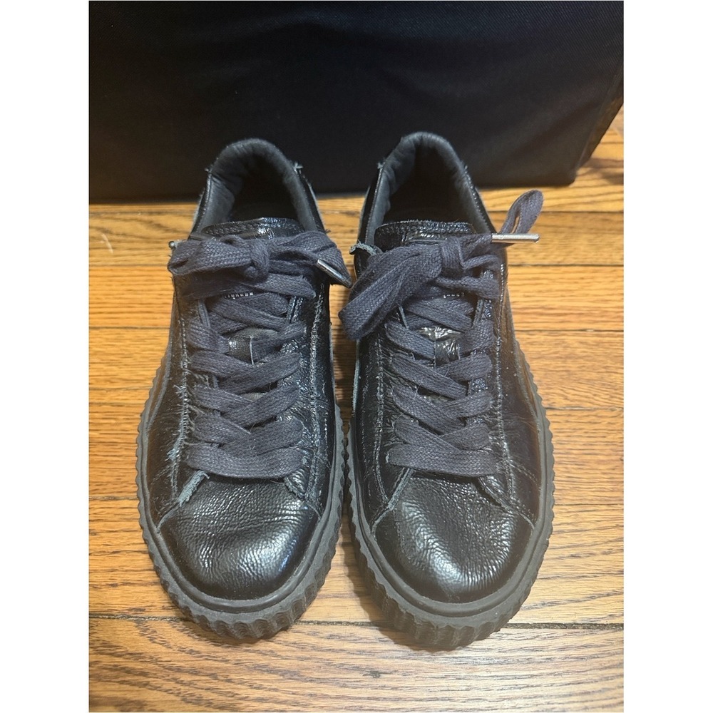 PUMA Fenty Rihanna Creeper Cracked Patent Leather Black Womens 8 Mens 6.5